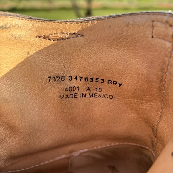 Frye Veronica Strappy Boots Gray/Tan size 7.5 - Picture 6 of 9